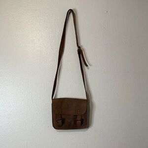 Vintage Nubuck Leather Satchel Crossbody